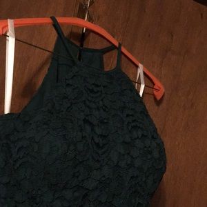 Juniper Green David’s Bridal Halter Dress, size 10